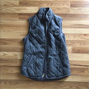 Gray Quilted Vest